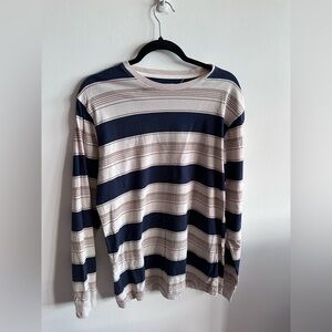 Retrofit Beige and Black Striped Tee